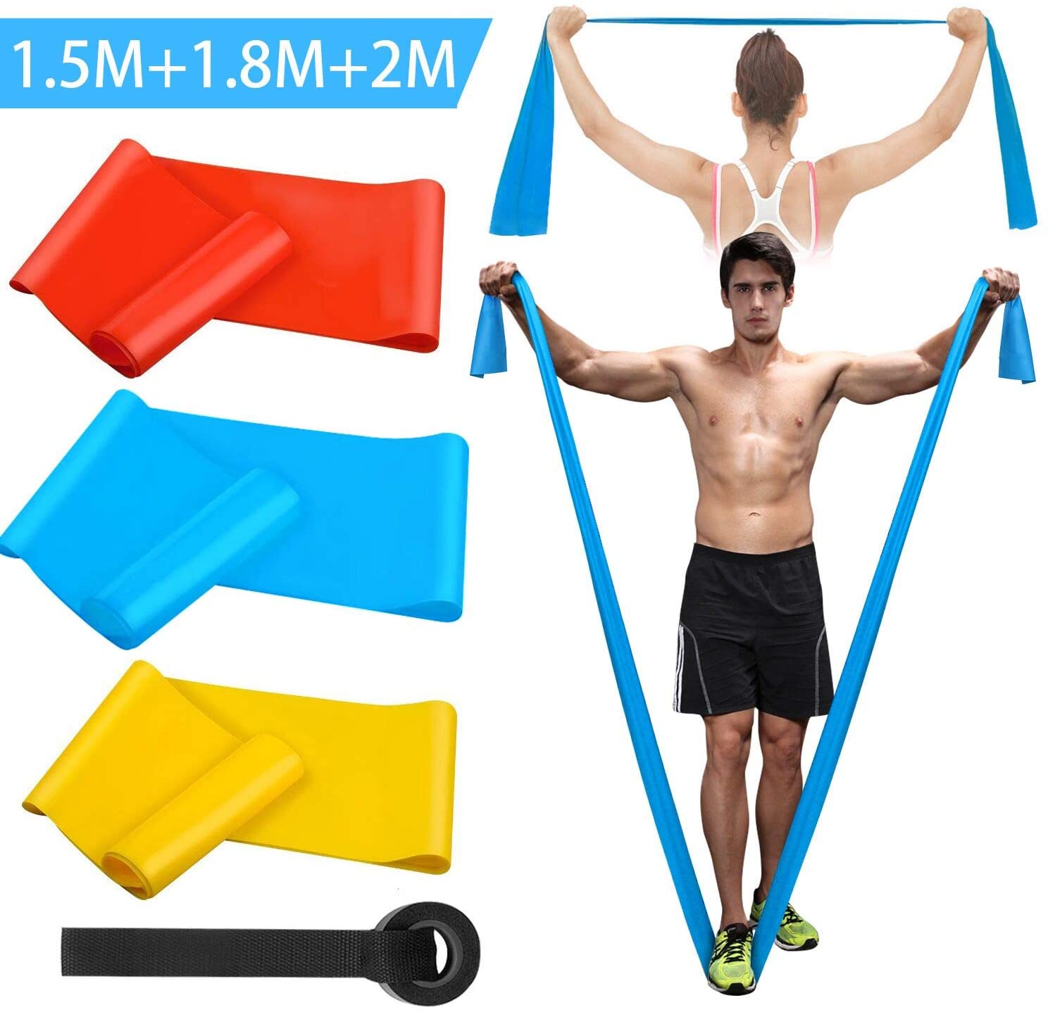 Elastyczne taśmy fitness 3 szt – Pilates Bar Kit With Resistance Bands recenzja i cena